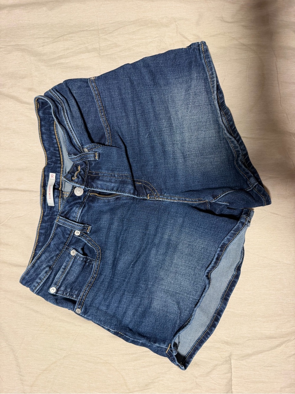 Levi's Indigo Blue Cutoff Denim Shorts